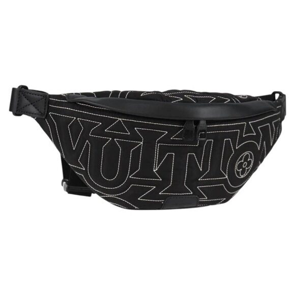 LOUIS VUITTON LV Snow Discovery Bum Bag PM Bag Nylon Black M21427 Auth 116570SM - Picture 1 of 16